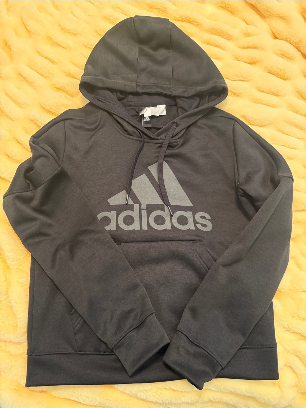 adidas Black Pullover Hoodie with Large Logo
